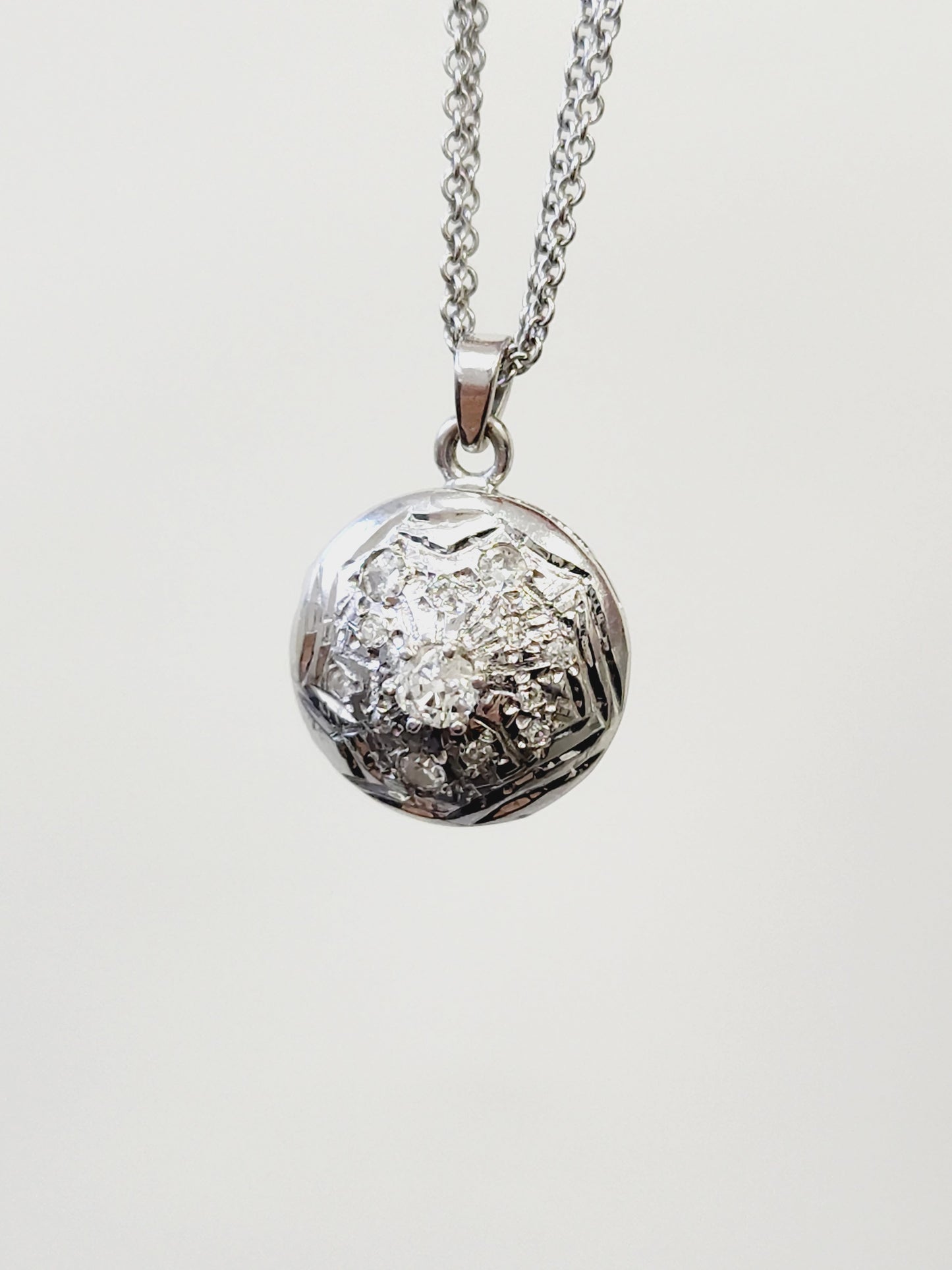 0.50 Carat Old Mine Cut Diamond Pendant