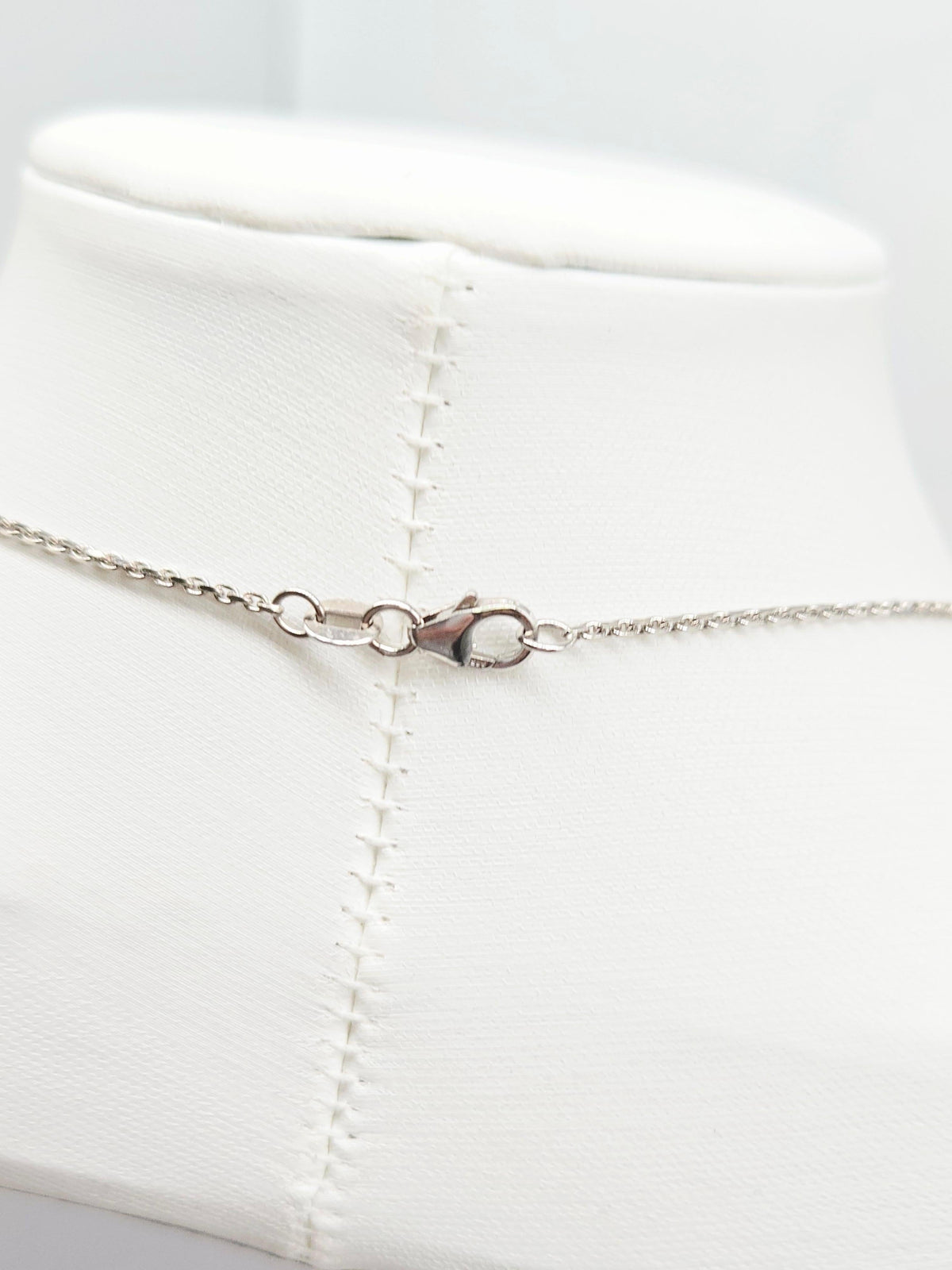 STOCK CLEARANCE, 0.82ct Diamond Mini Illusion Necklace in 14K White Gold 18"