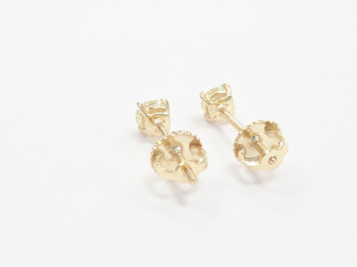 TRADE PRICING , 0.48ct Natural Round Brilliant Diamond Stud Earrings in 14K Gold