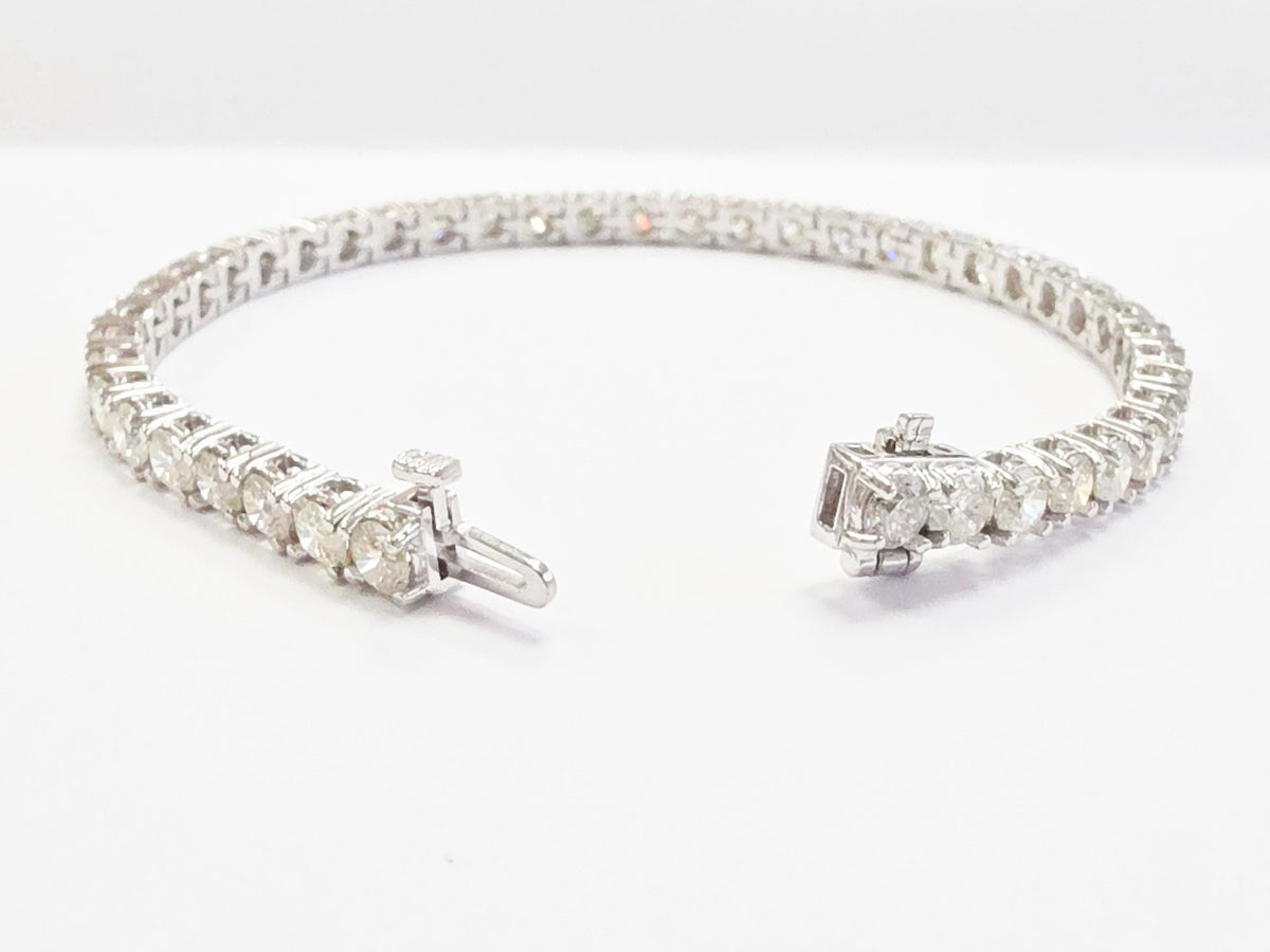 PRICED WHOLESALE, 8.10 ct Natural Diamond Tennis Bracelet 14k White gold 7"