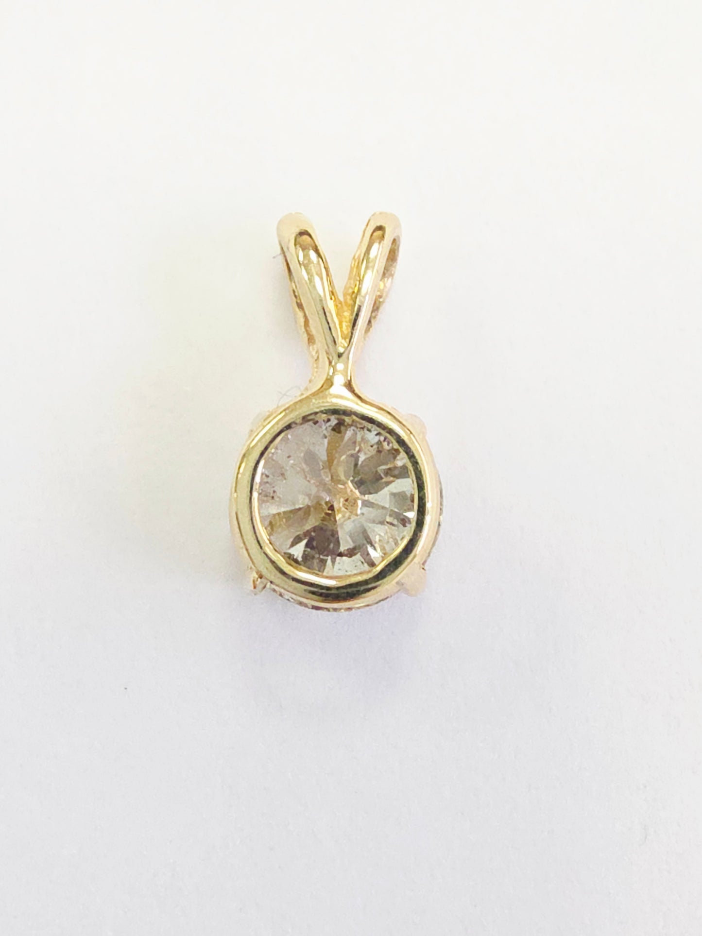 1.17 ct Round Diamond Pendant in 14K Yellow Gold