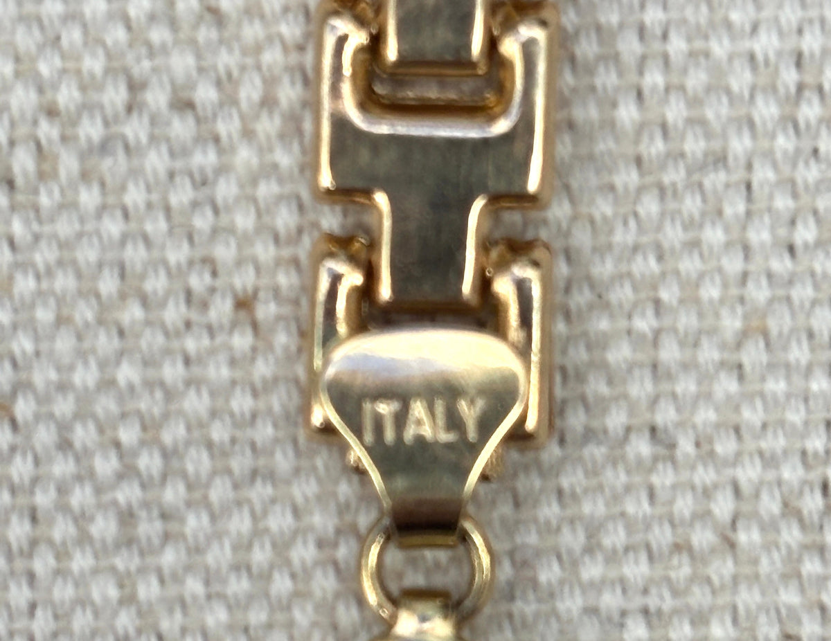 GOLD BLOWOUT SALE- NO OFFER, 14K Italian Designer Yellow Gold Bracelet 7"
