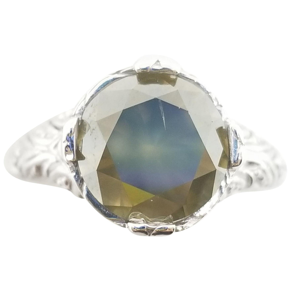 MONTH LONG CLEARANCE, 2.92ct Fancy Dark Brown Diamond Ring in 14K Gold
