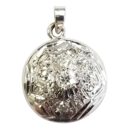 0.50 Carat Old Mine Cut Diamond Pendant