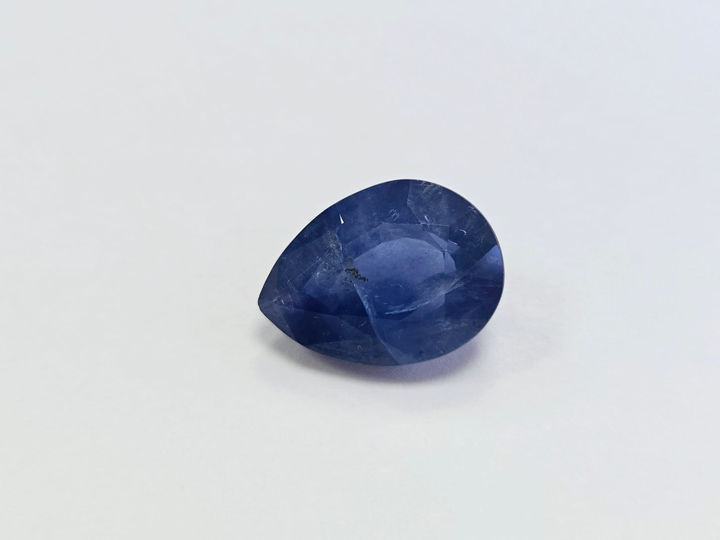 13.67ct Natural Pear-Cut Blue Sapphire