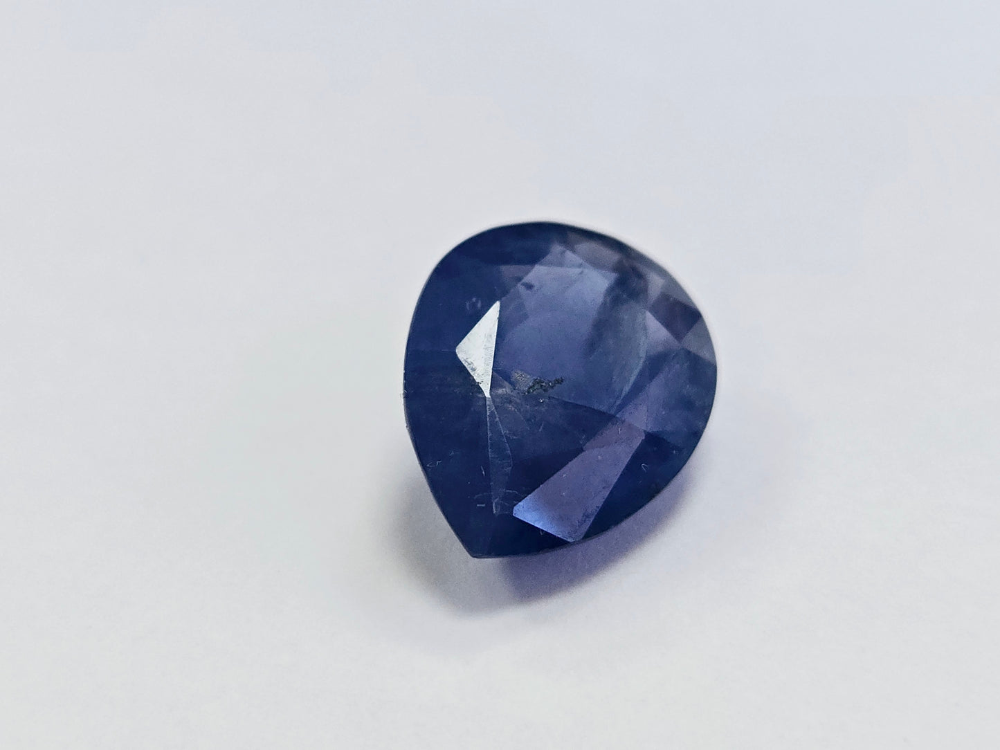 13.67ct Natural Pear-Cut Blue Sapphire