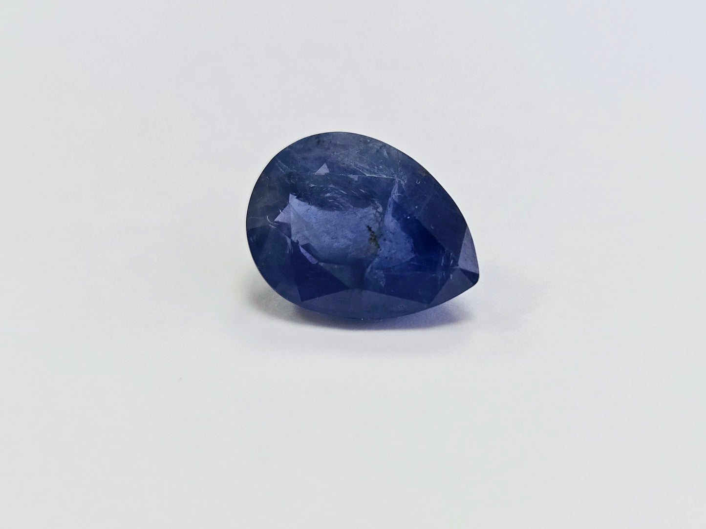 13.67ct Natural Pear-Cut Blue Sapphire