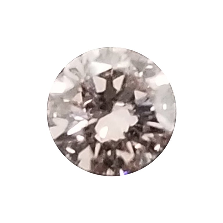MARKDOWN IGI, 0.18 Carat Natural Fancy Light Pinkish Brown Round Shape Diamond