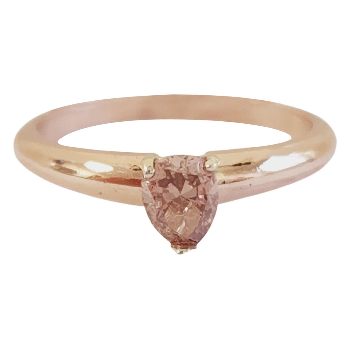 PRICE TO SELL- NO OFFERS, 0.30 Ct Natural Fancy Brownish Pink Ring , IGI CERT