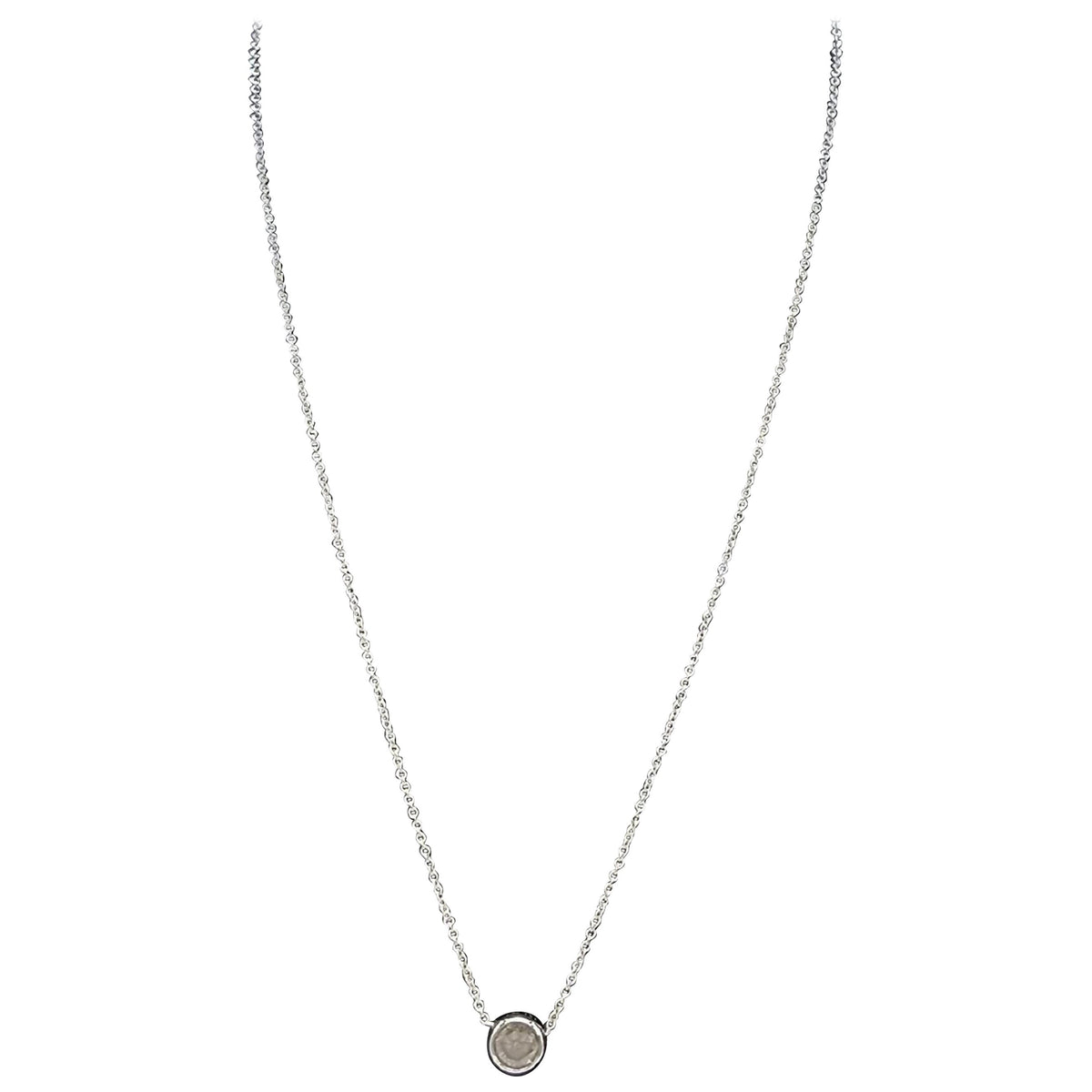 PRICE TO SELL, 0.97ct Round Brownish Gray Diamond Pendant, 14k Gold