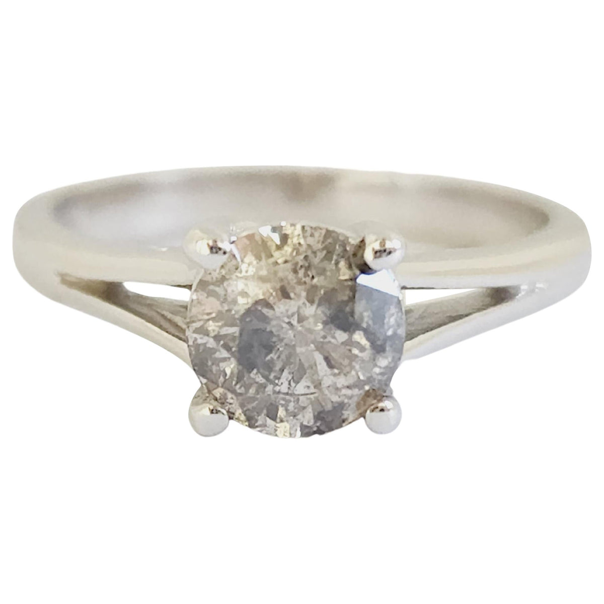 TRADE PRICING, IGI 1.01 Carat Natural Round Diamond Ring 14 Karat White Gold