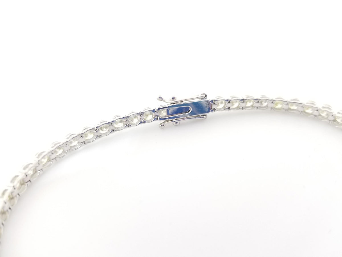 3.50 Carat Round Natural Diamond Tennis Bracelet 14K White Gold