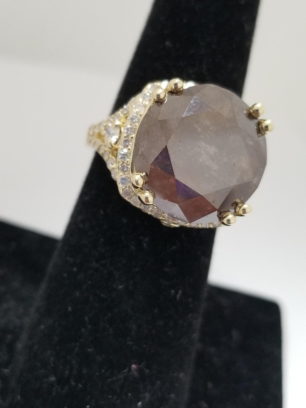 GIA CLEARANCE, 12.57 Cts Natural Fancy Orange Diamond Ring 14K Yellow