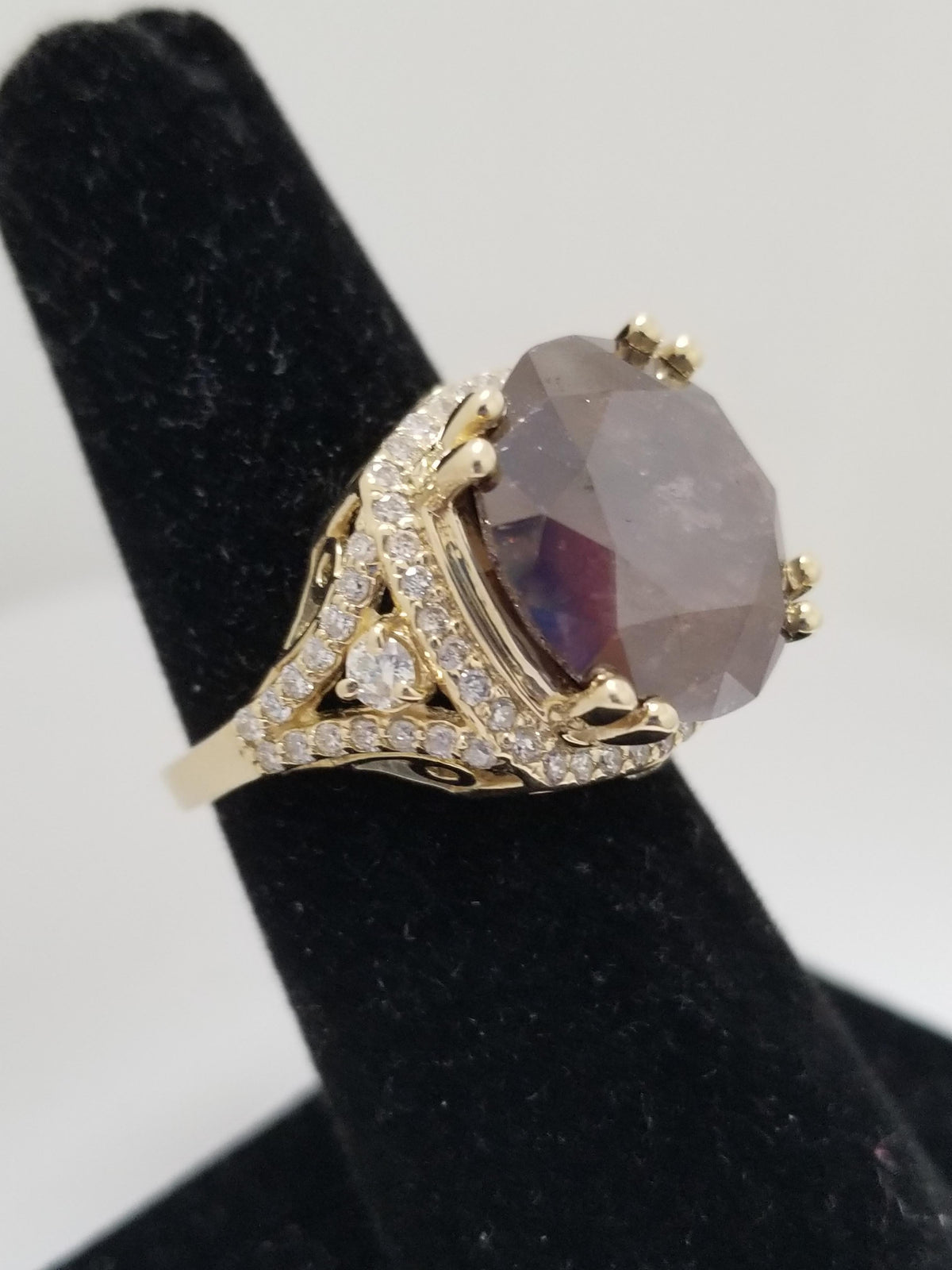 GIA CLEARANCE, 12.57 Cts Natural Fancy Orange Diamond Ring 14K Yellow