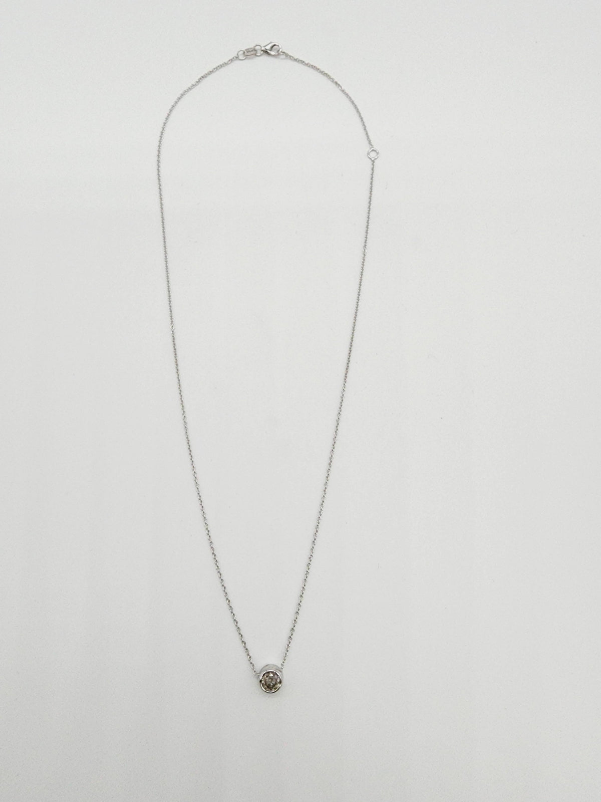 PRICE TO SELL, 0.97ct Round Brownish Gray Diamond Pendant, 14k Gold
