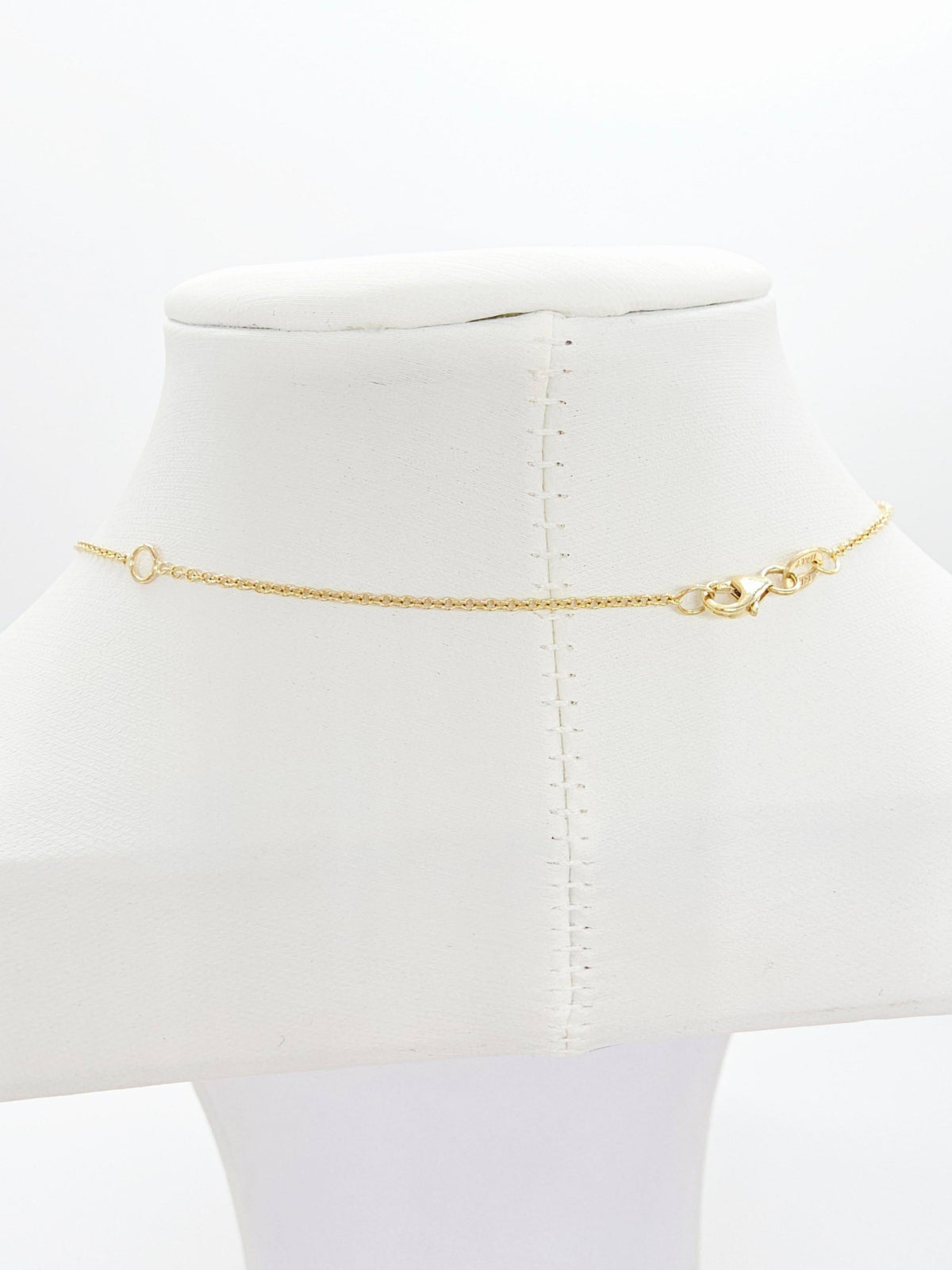 CLEARANCE, 0.70 Cts Diamond Bar Necklace in 18K White Gold and 14K Yellow Gold