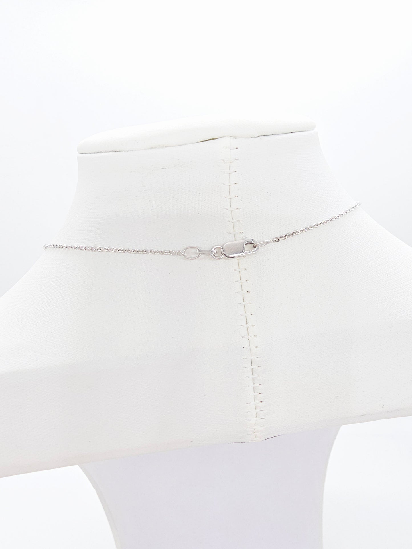 Curved Diamond Bar Necklace in 18K and 14K White Gold, 0.70 Carats