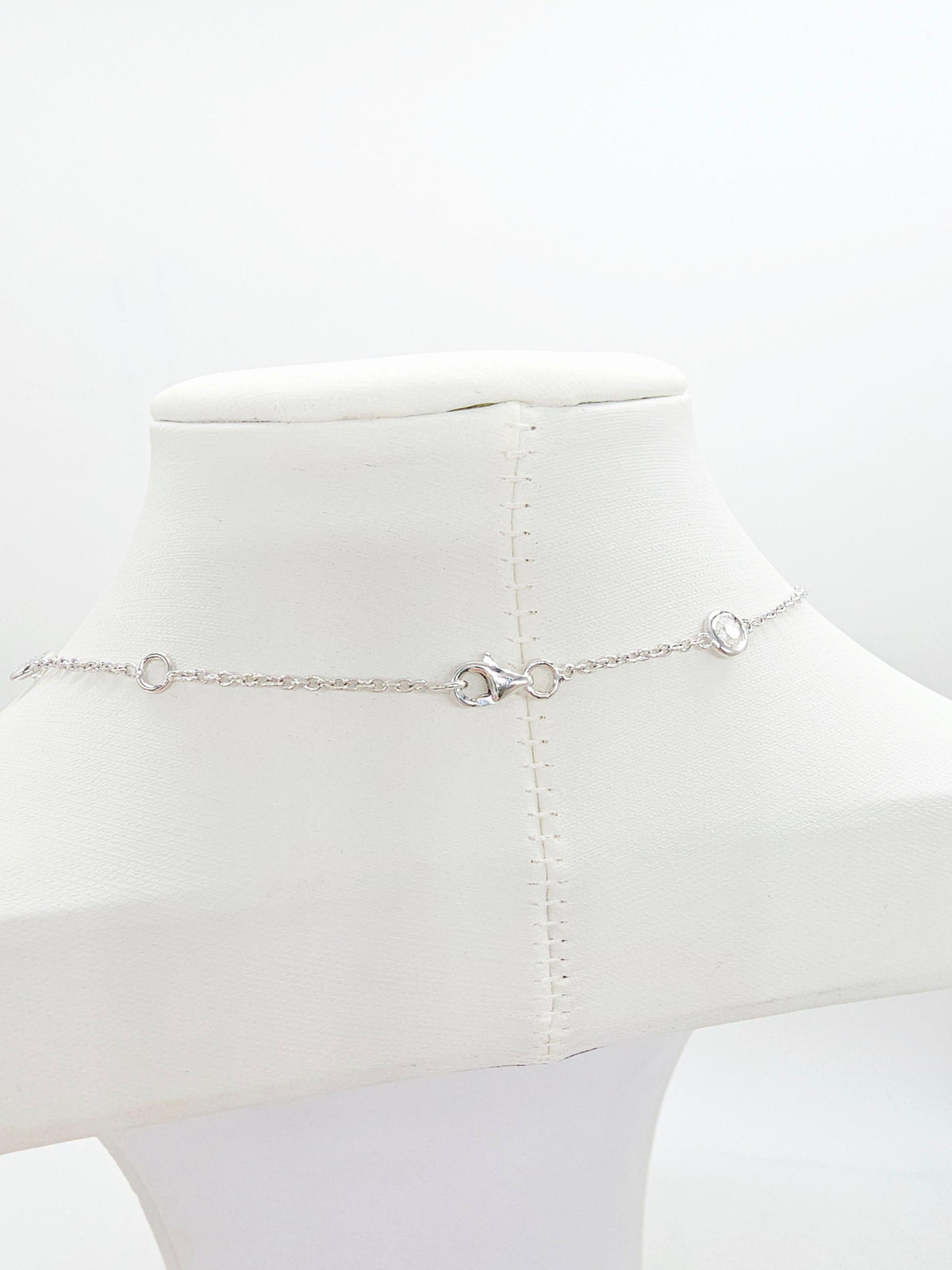 PRICE TO SELL- NO OFFERS, 1.93ct Natural Diamonds 14K White, Station Necklace
