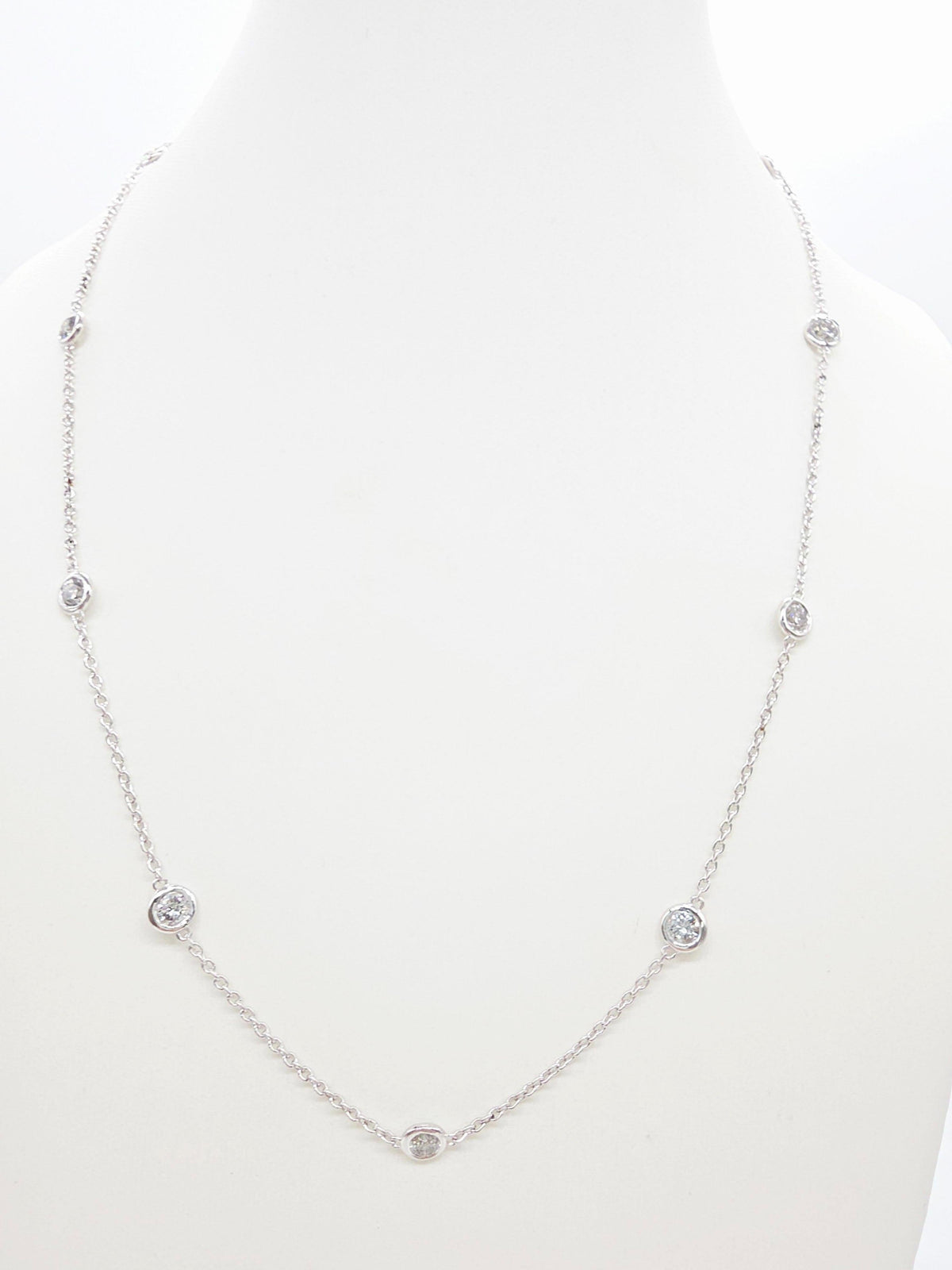 PRICE TO SELL- NO OFFERS, 2.16 cts Natural Diamond 14K White Gold Necklace