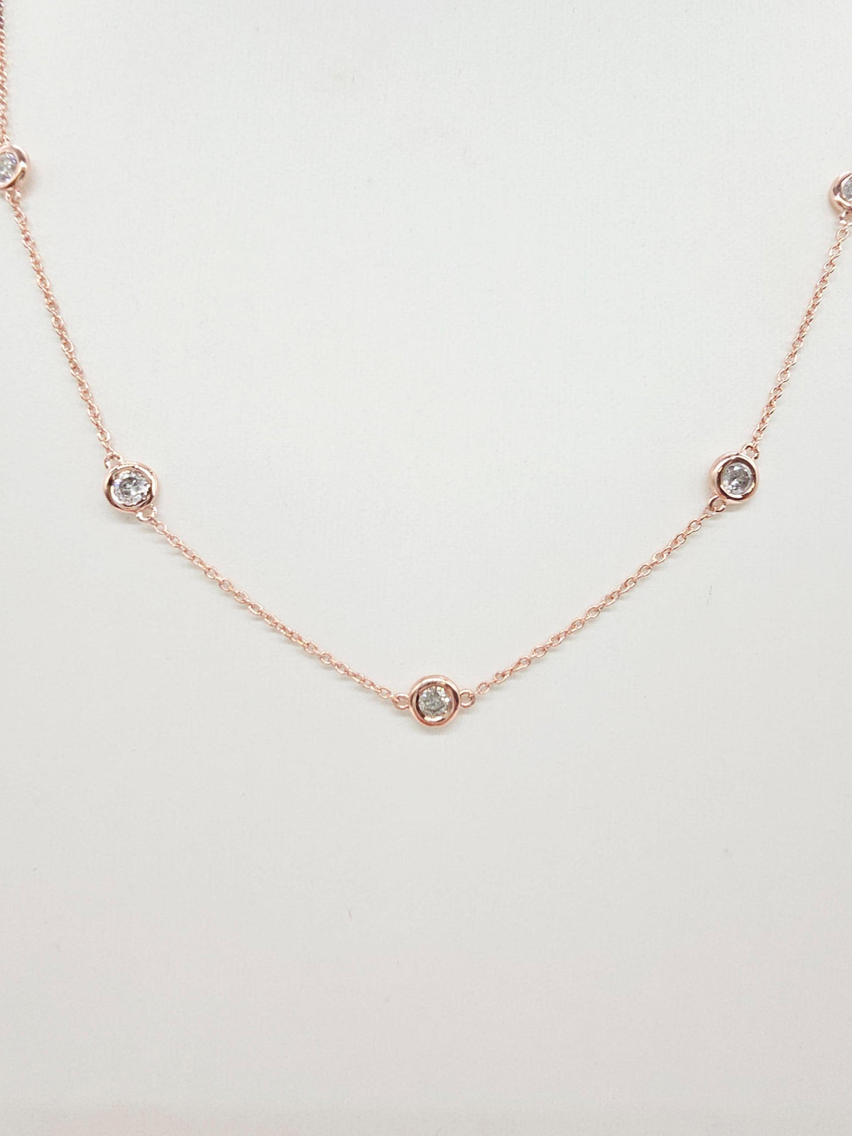 PRICE TO SELL- NO OFFERS, 1.48ct Natural diamonds Necklace in 14K Rose Gold