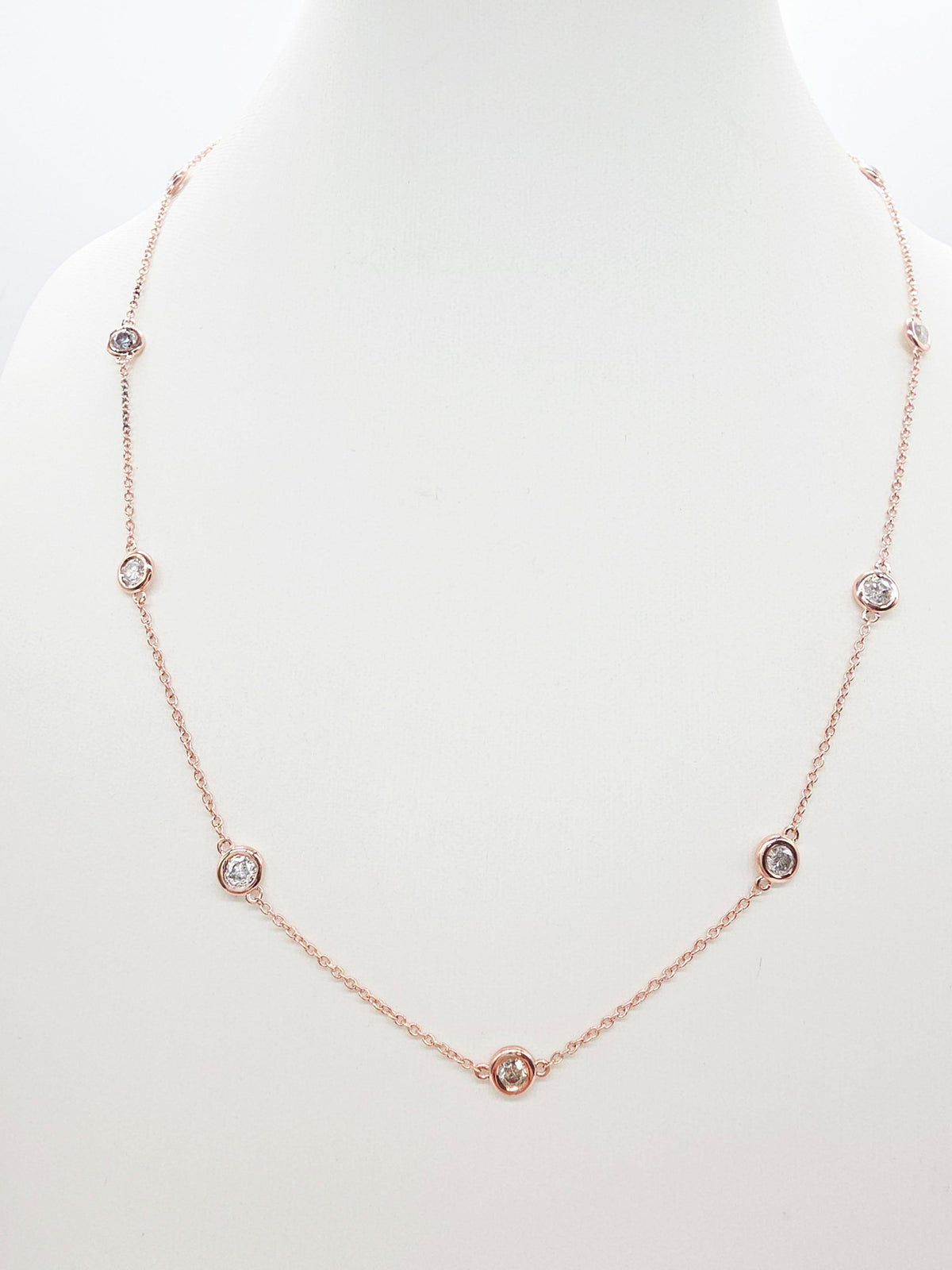 PRICE TO SELL- NO OFFERS, 1.48ct Natural diamonds Necklace in 14K Rose Gold