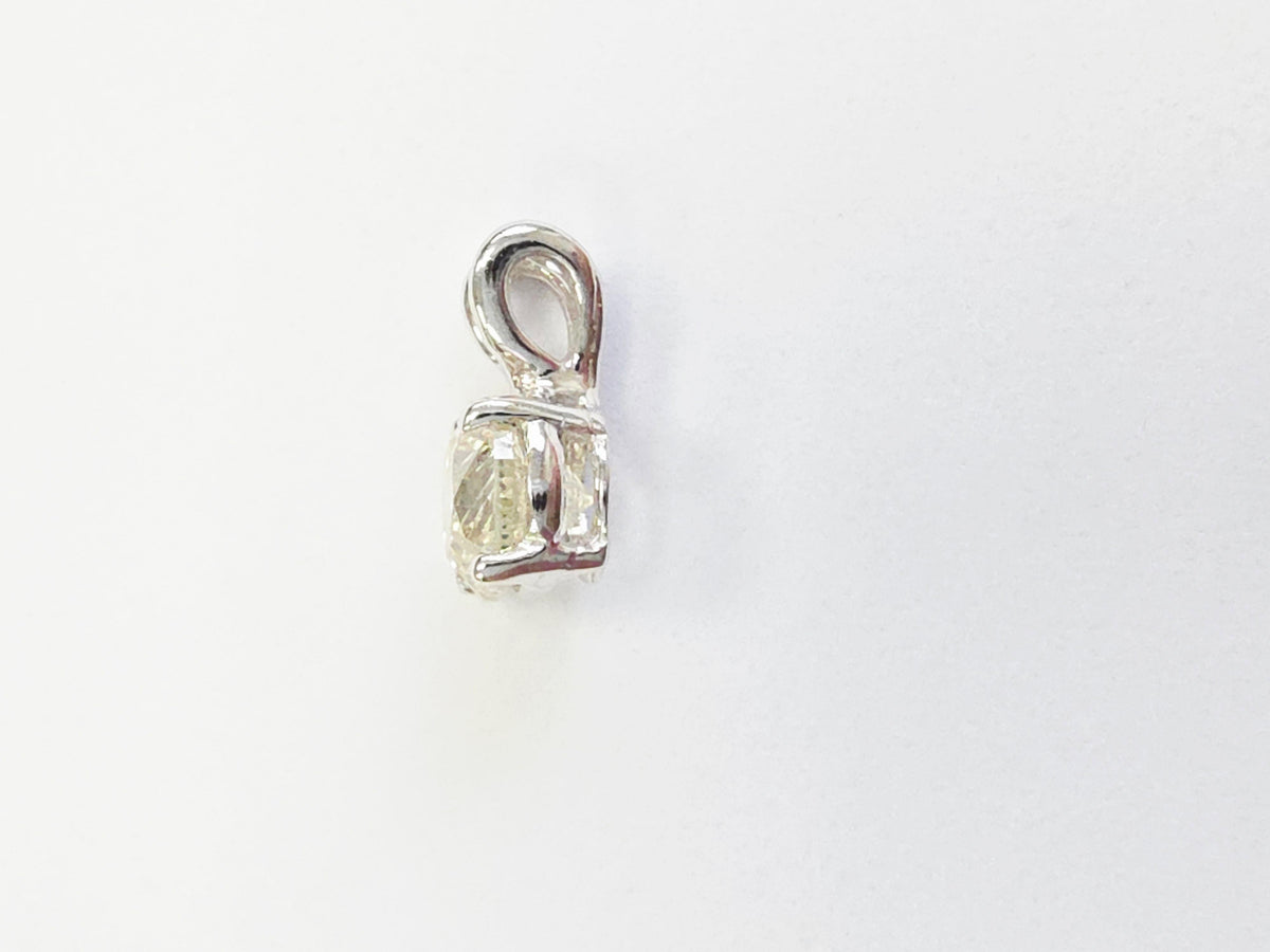 WEEK-LONG BLOWOUT SALE, 0.85 Carat Round Natural Diamond Pendant 14K White