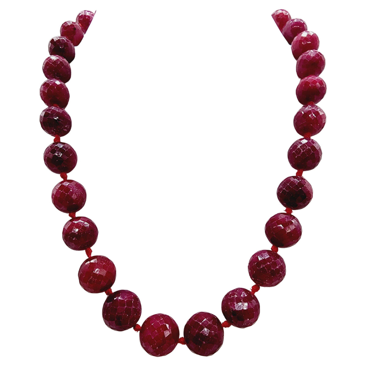PRICED WHOLESALE, 483.60 Carat Natural Ruby Necklace 14K Yellow Gold Lock