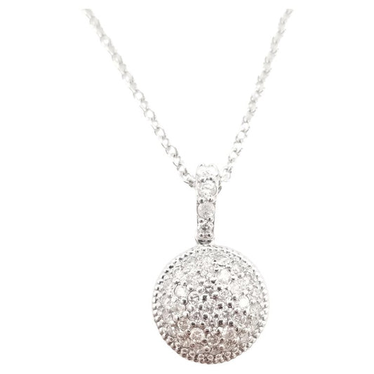 0.40 Carat Circle Shape Half Moon Natural Diamond Pendant