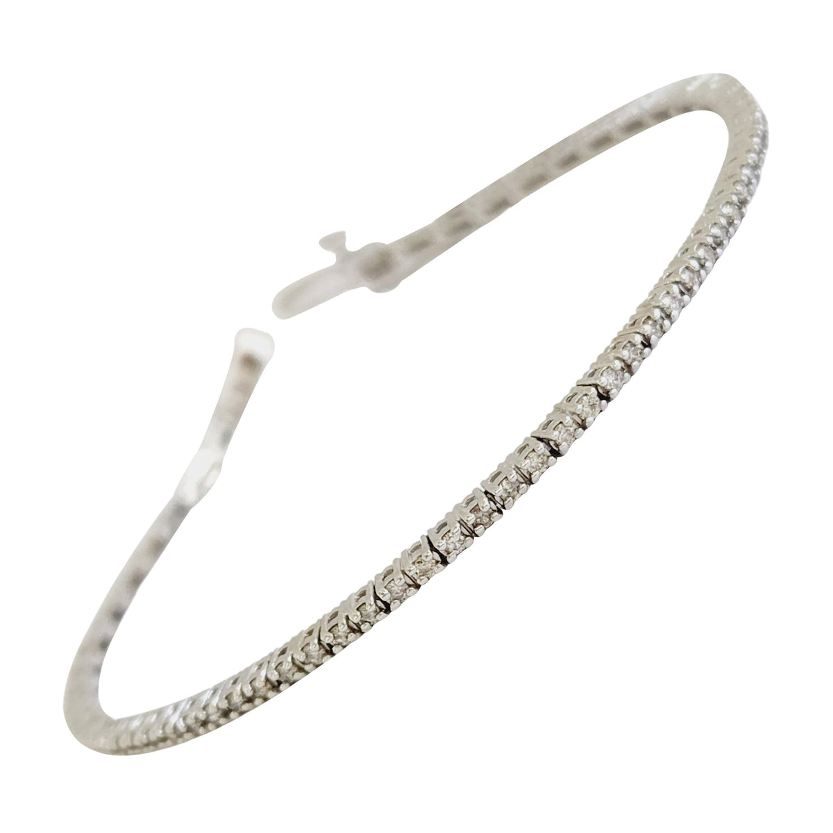CLEARANCE, 1.14ct Round Diamond Tennis Bracelet in 14K White Gold