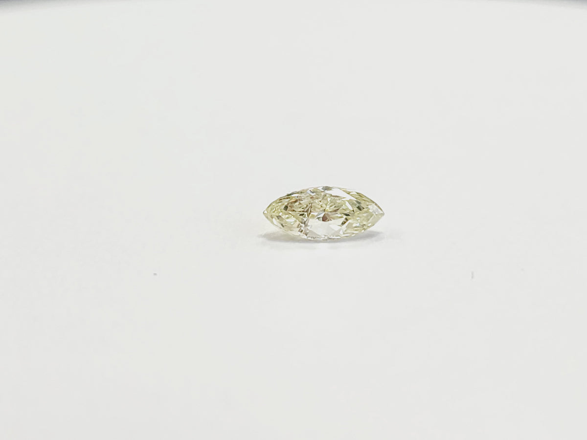 GIA CLEARANCE, 0.50 Carat Light Yellow Brilliant Marquise Shape Natural Diamond