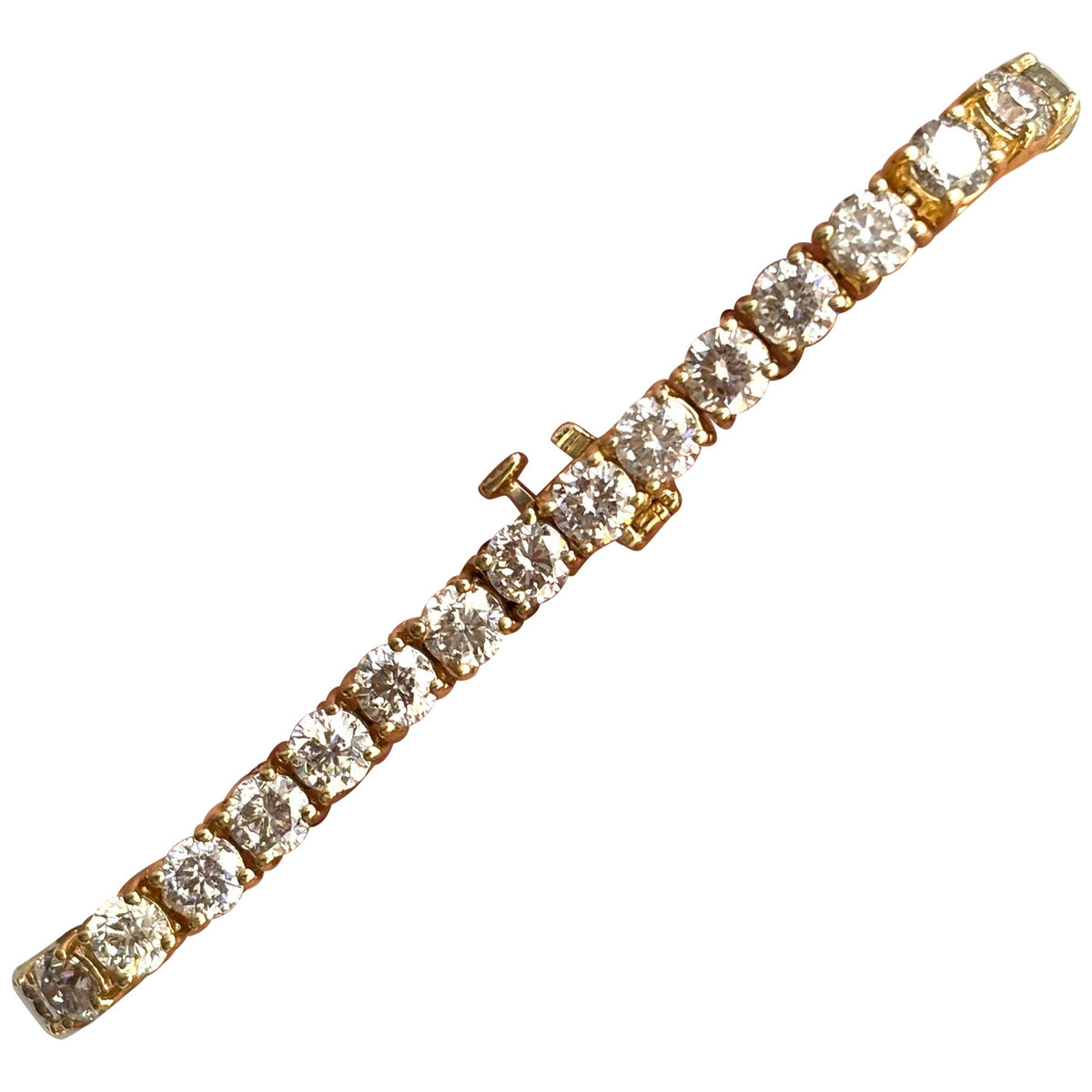BLOWOUT PRICE-NO OFFER, 16.85 Carat Natural Diamond Bracelet 14K Yellow Gold