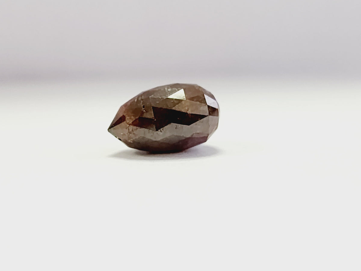 GIA CLEARANCE, 6.49ct Orangy Brown Briolette Natural Diamond