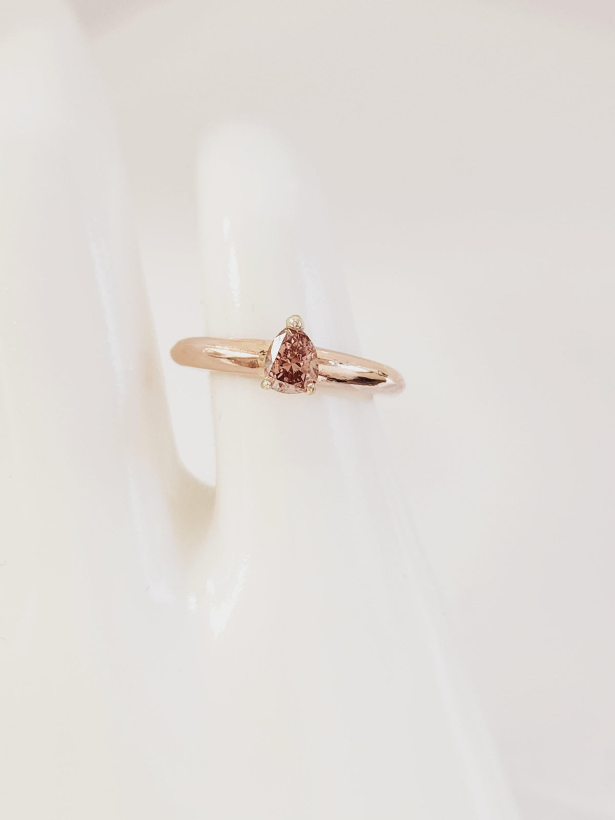 PRICE TO SELL- NO OFFERS, 0.30 Ct Natural Fancy Brownish Pink Ring , IGI CERT