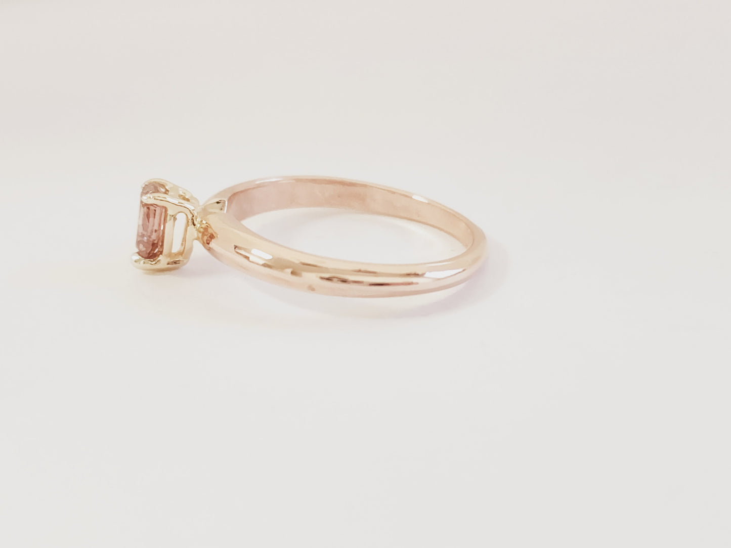 IGI 0.30 Carat Natural Fancy Brownish Pink Pear Shape Diamond Ring 14K Rose Gold
