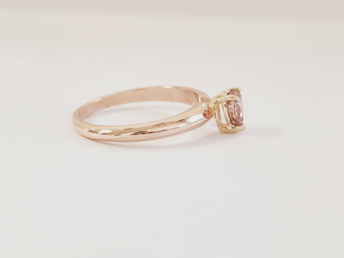 PRICE TO SELL- NO OFFERS, 0.30 Ct Natural Fancy Brownish Pink Ring , IGI CERT