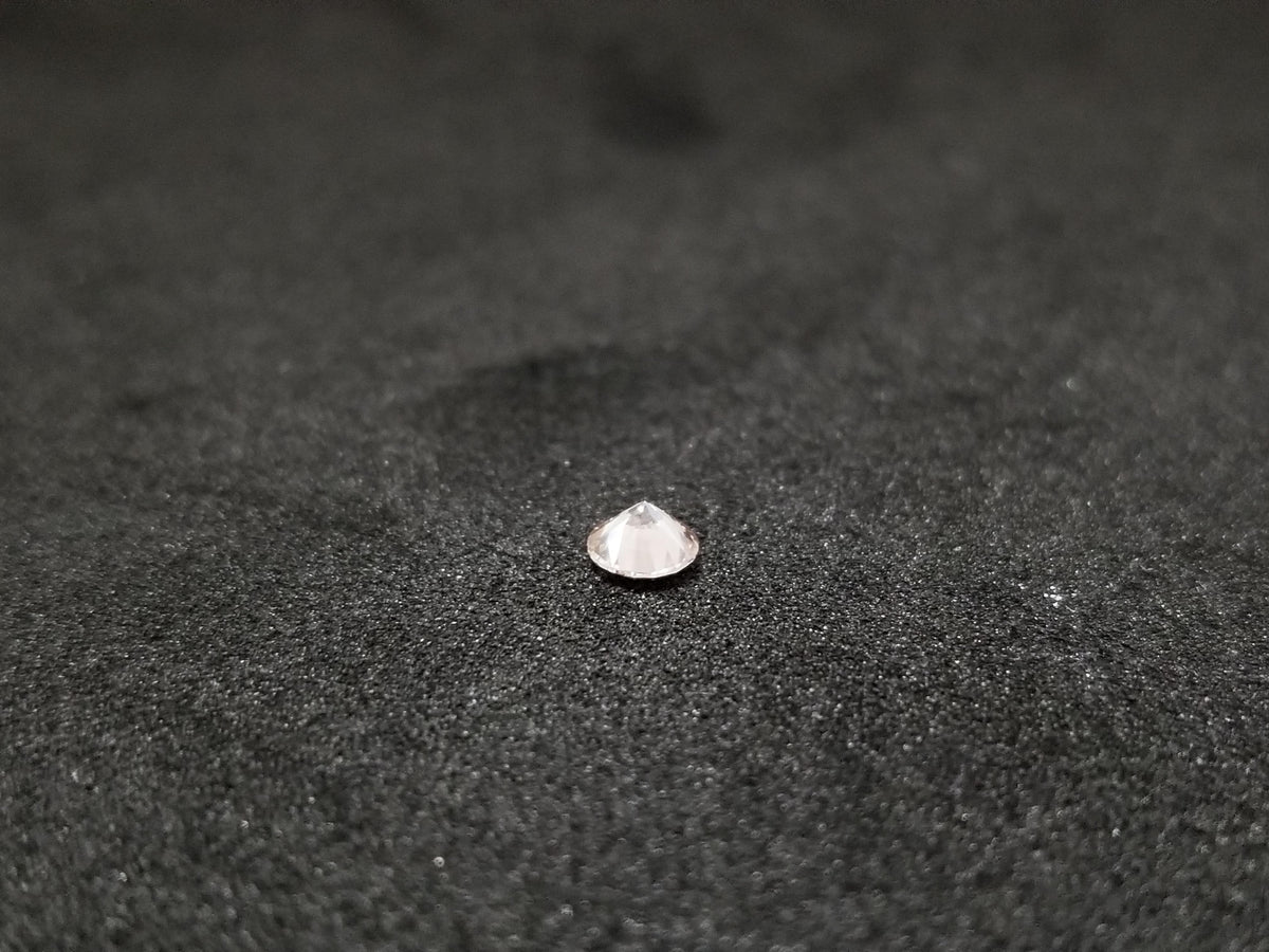 MARKDOWN IGI, 0.18 Carat Natural Fancy Light Pinkish Brown Round Shape Diamond