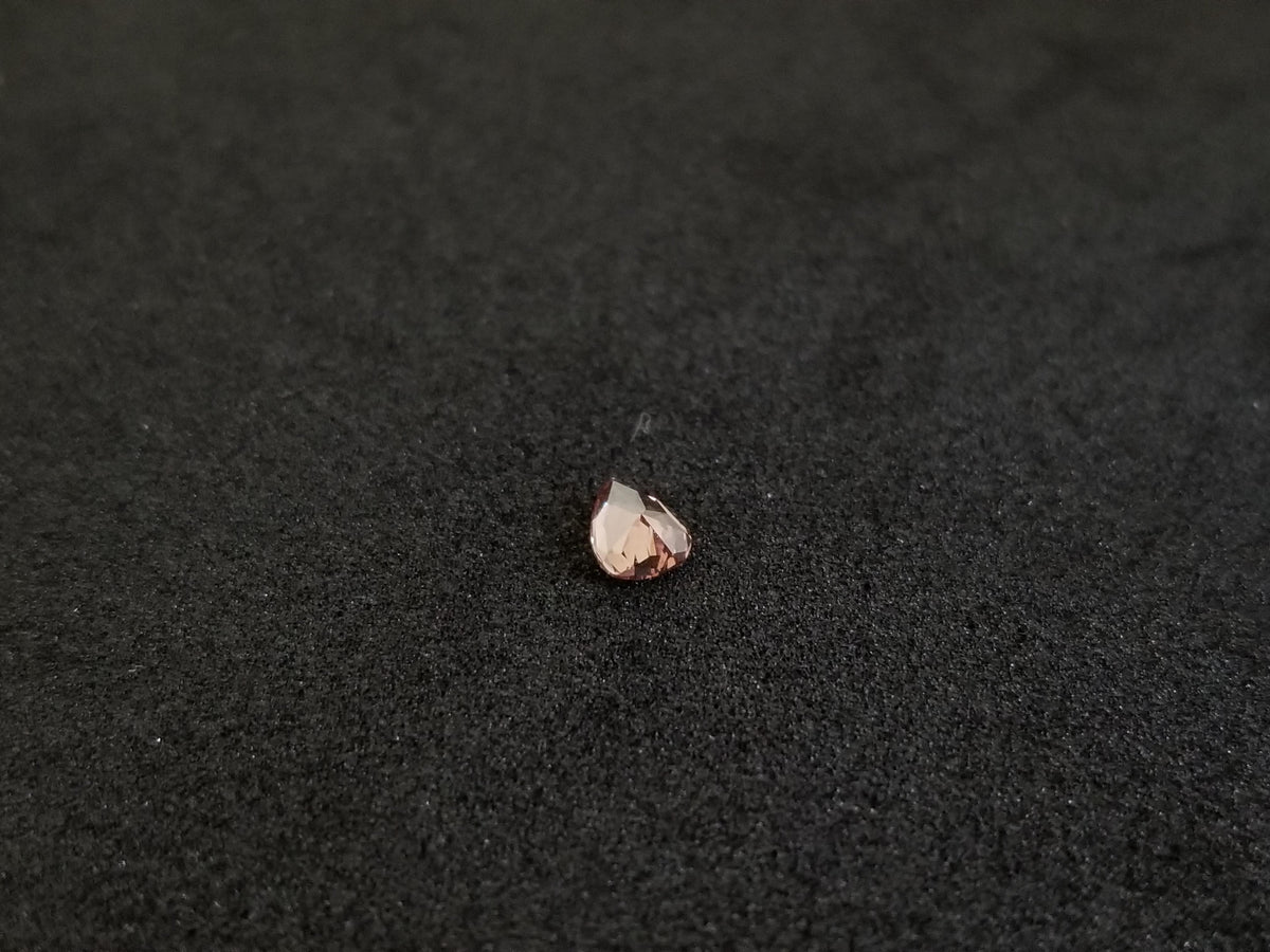 GIA CLEARANCE, 0.15 Carat Natural Fancy Deep Orange Brown Pear Shape Diamond