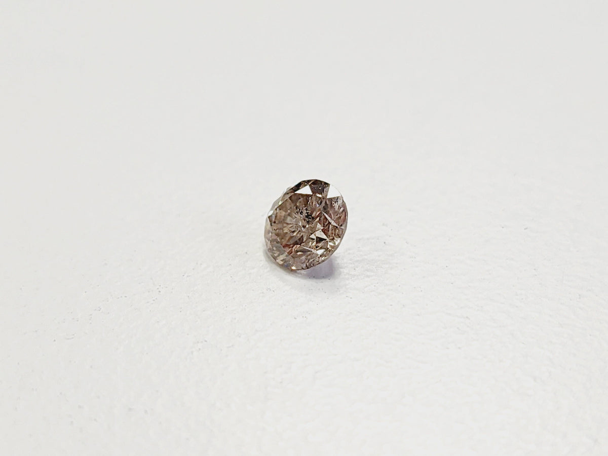 WHOLESALE VALUE, 0.76ct Natural Light Brown Round Diamond, New