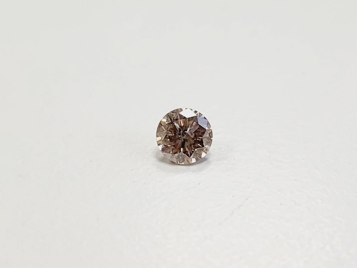 WHOLESALE VALUE, 0.76ct Natural Light Brown Round Diamond, New