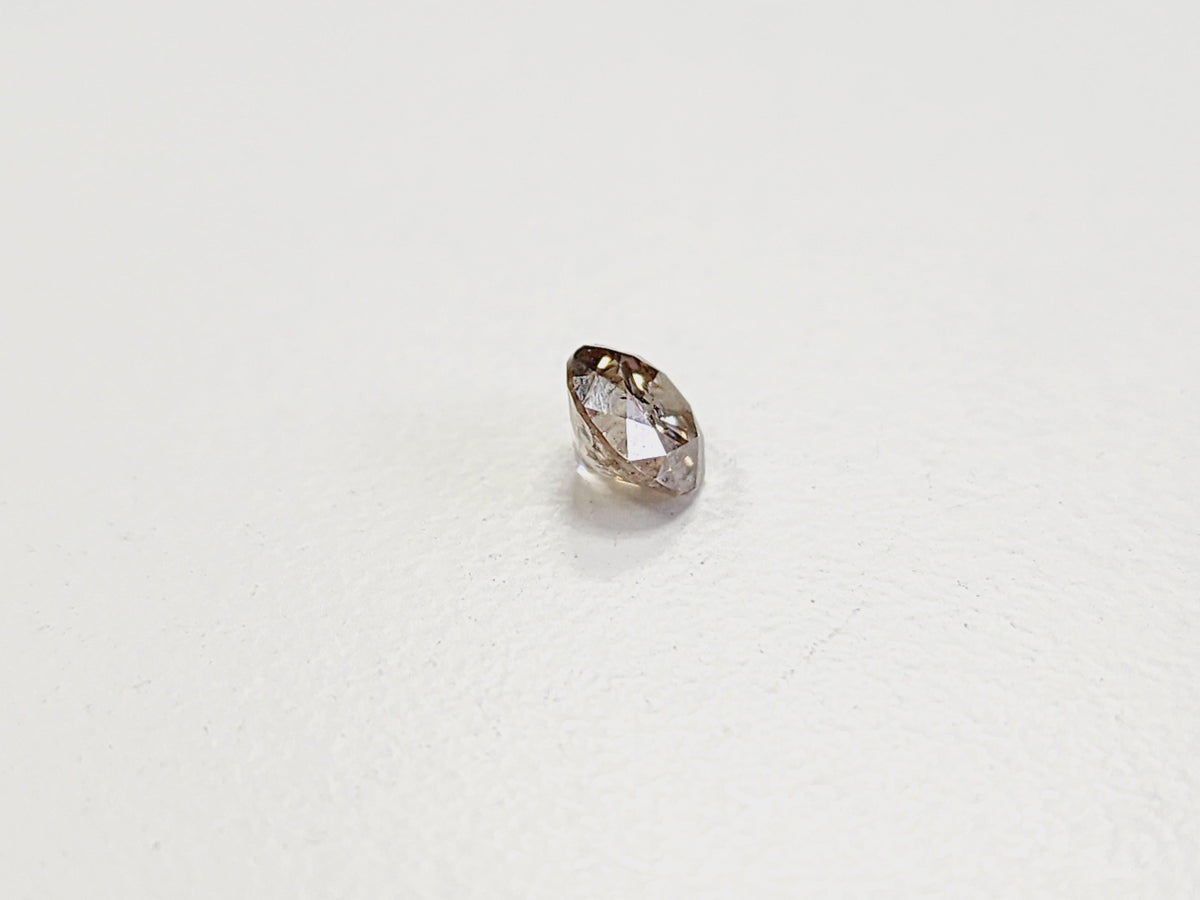 WHOLESALE VALUE, 0.76ct Natural Light Brown Round Diamond, New