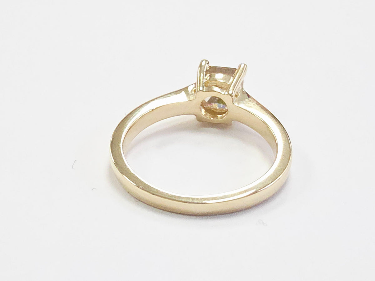 PRICE TO SELL- NO OFFERS, 1.66 ct Radiant Cut Fancy Brown-Yellow Diamond Ring