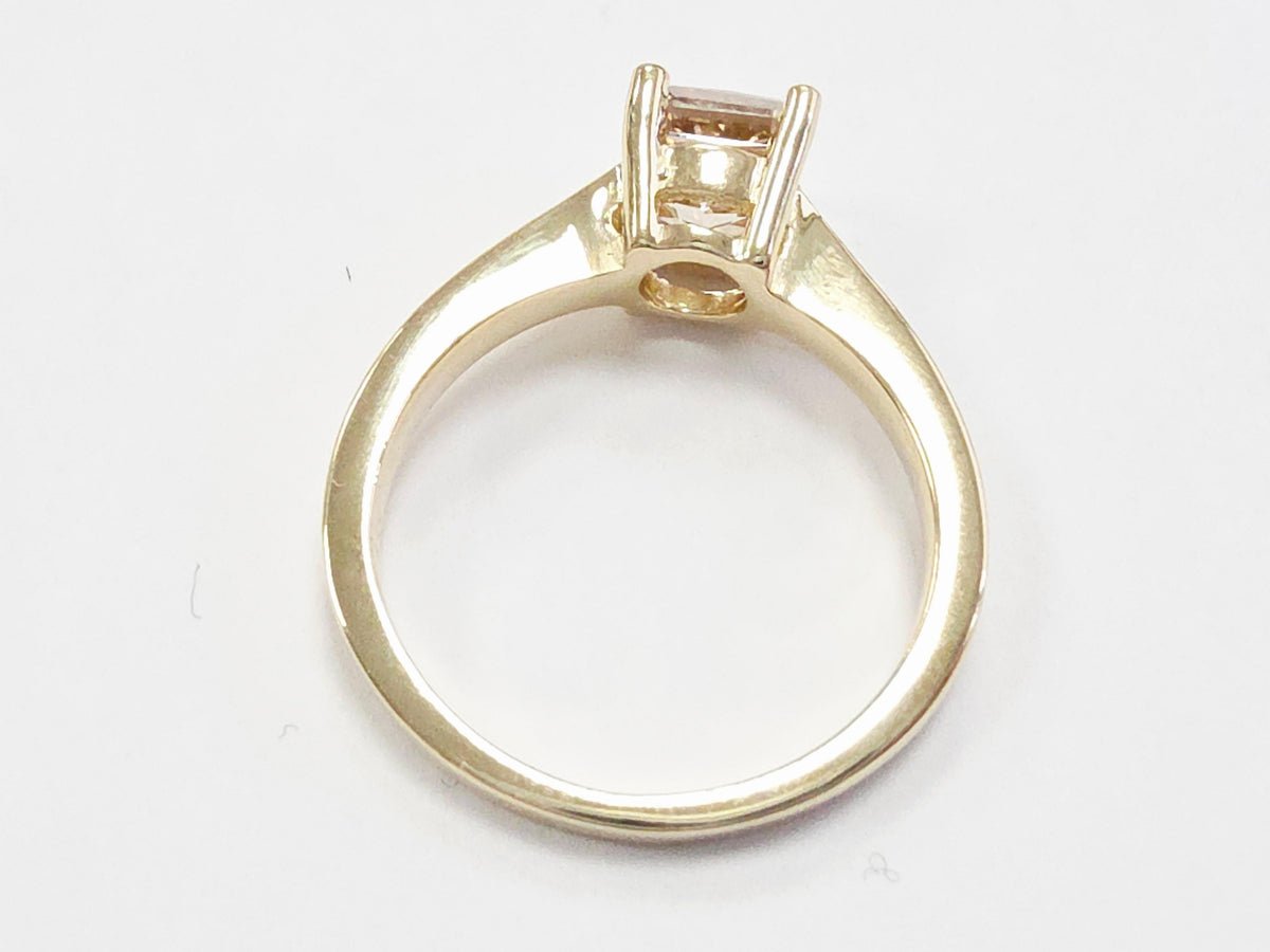 PRICE TO SELL- NO OFFERS, 1.66 ct Radiant Cut Fancy Brown-Yellow Diamond Ring