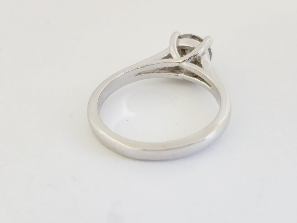 TRADE PRICING, IGI 1.01 Carat Natural Round Diamond Ring 14 Karat White Gold