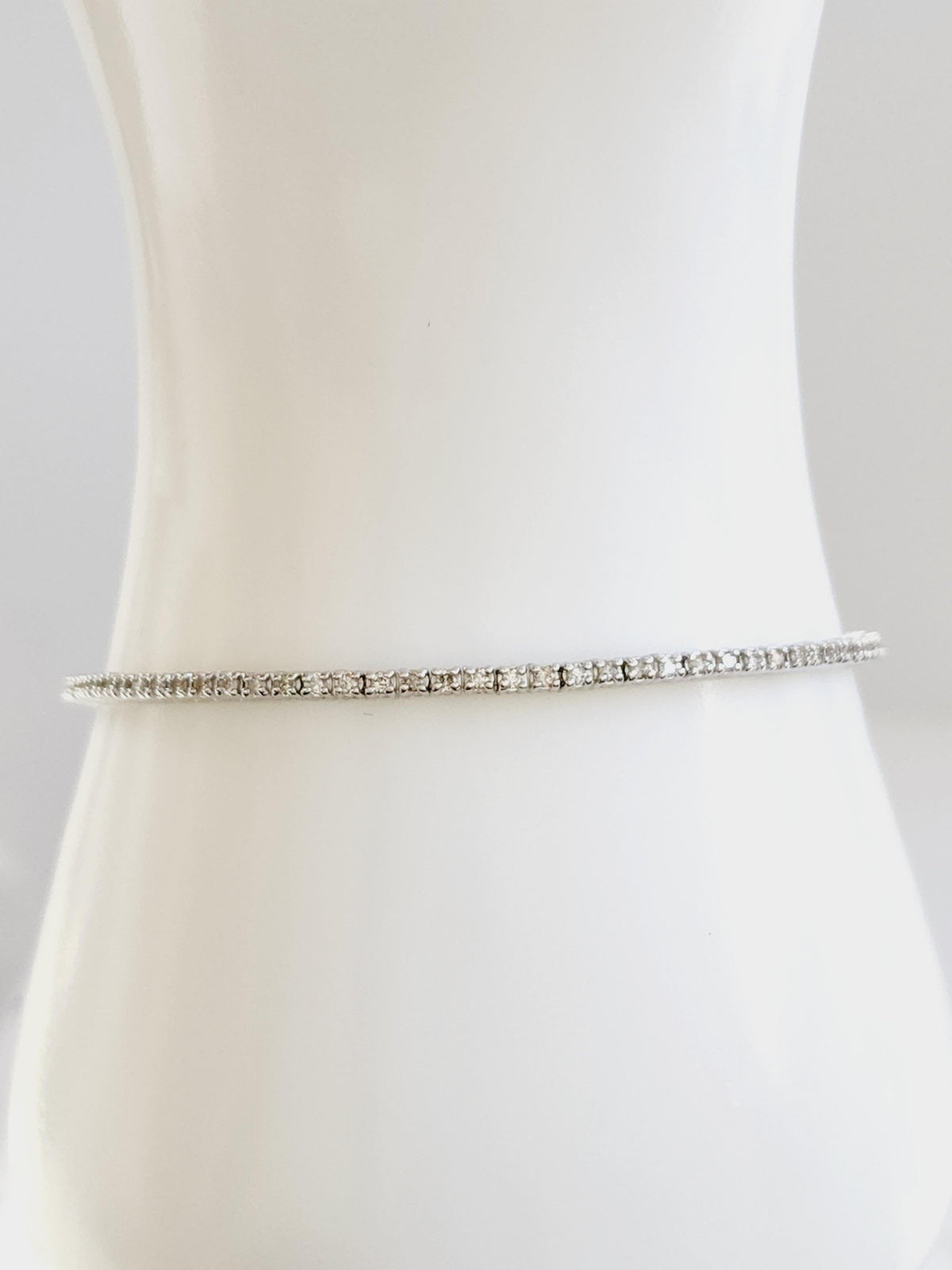 CLEARANCE, 1.14ct Round Diamond Tennis Bracelet in 14K White Gold