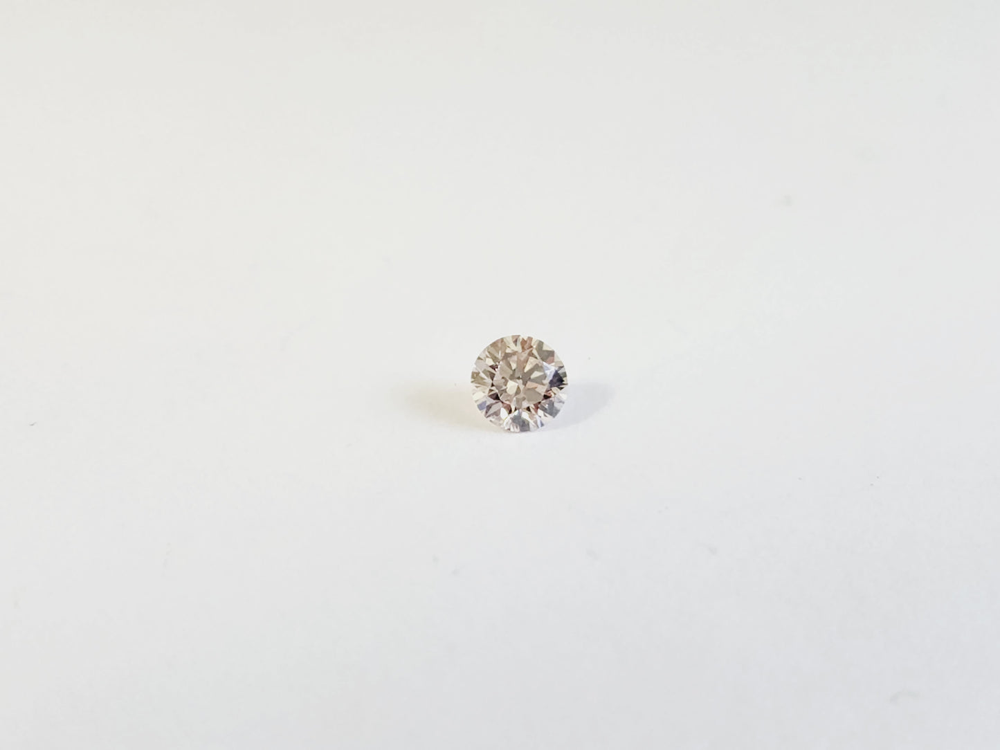 Argyle 0.12 Carat Natural Pink Champagne Round Shape Loose Diamond