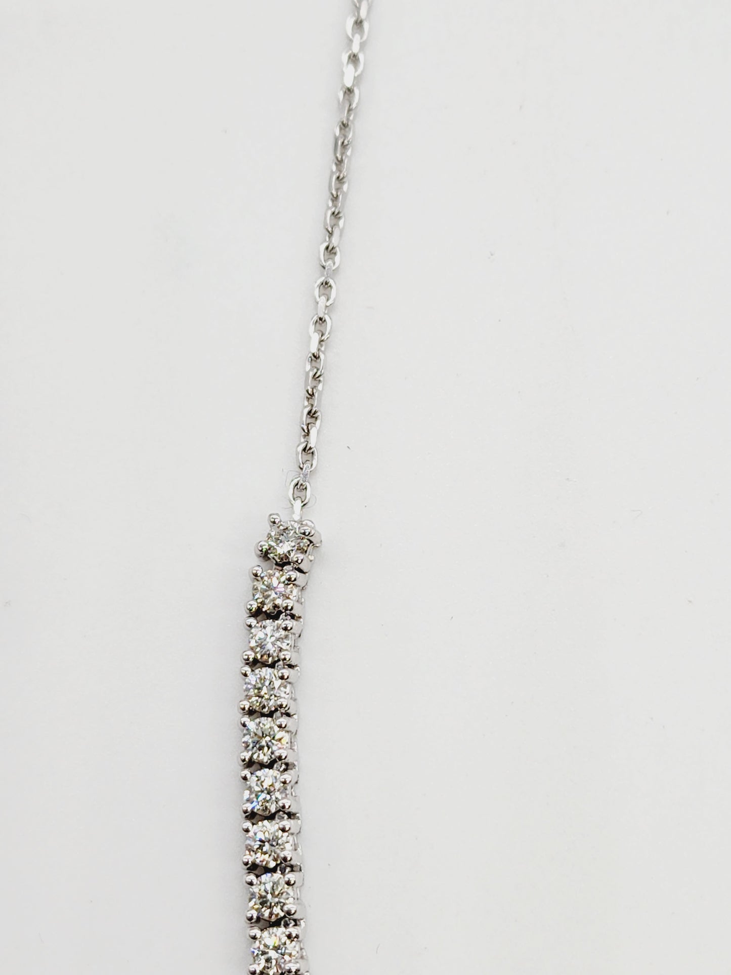 5.85 Carat Mini Diamond Tennis Necklace – 14K White Gold