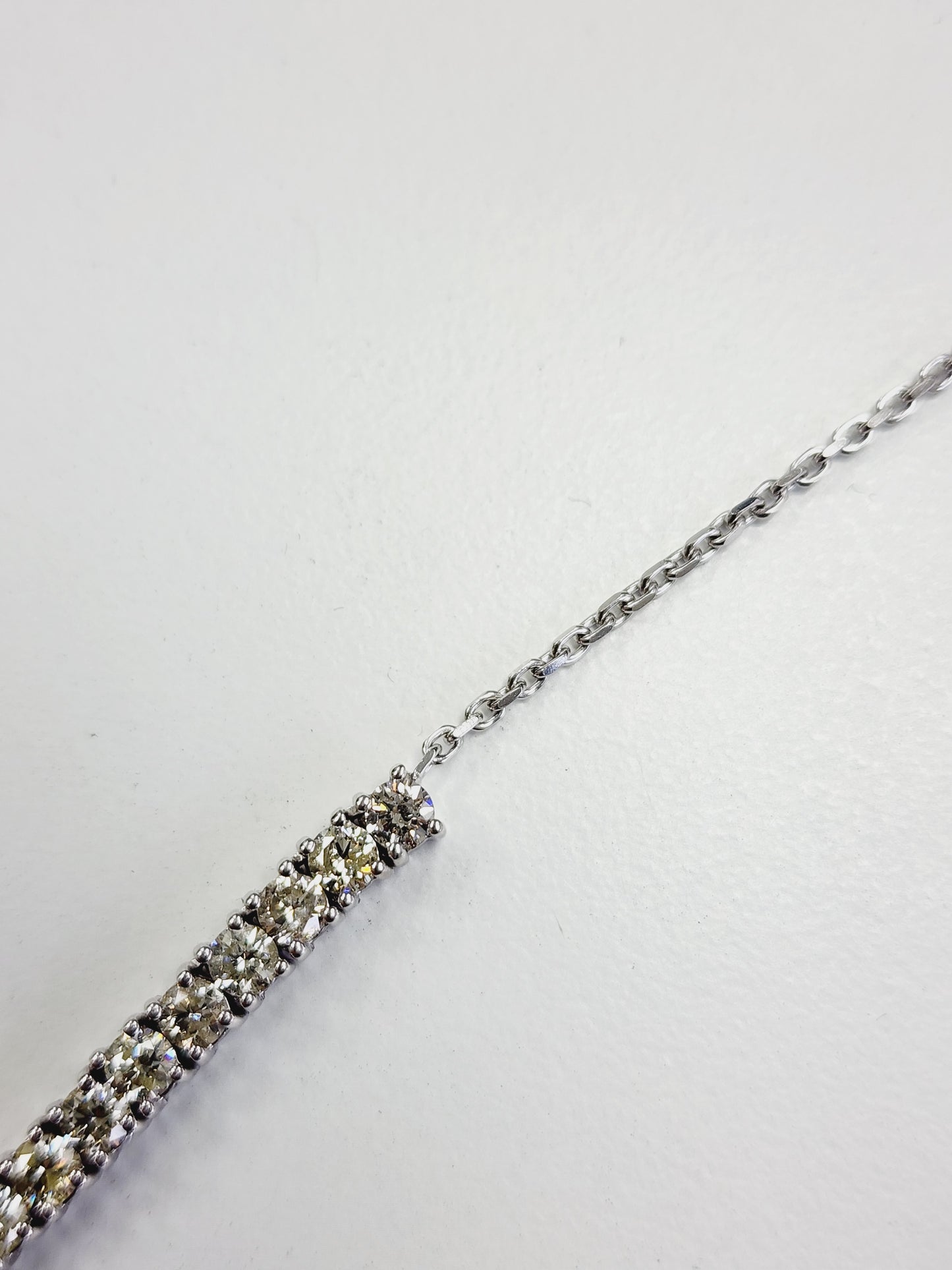 4.65 Carat Mini Diamond Tennis Necklace – 14K White Gold