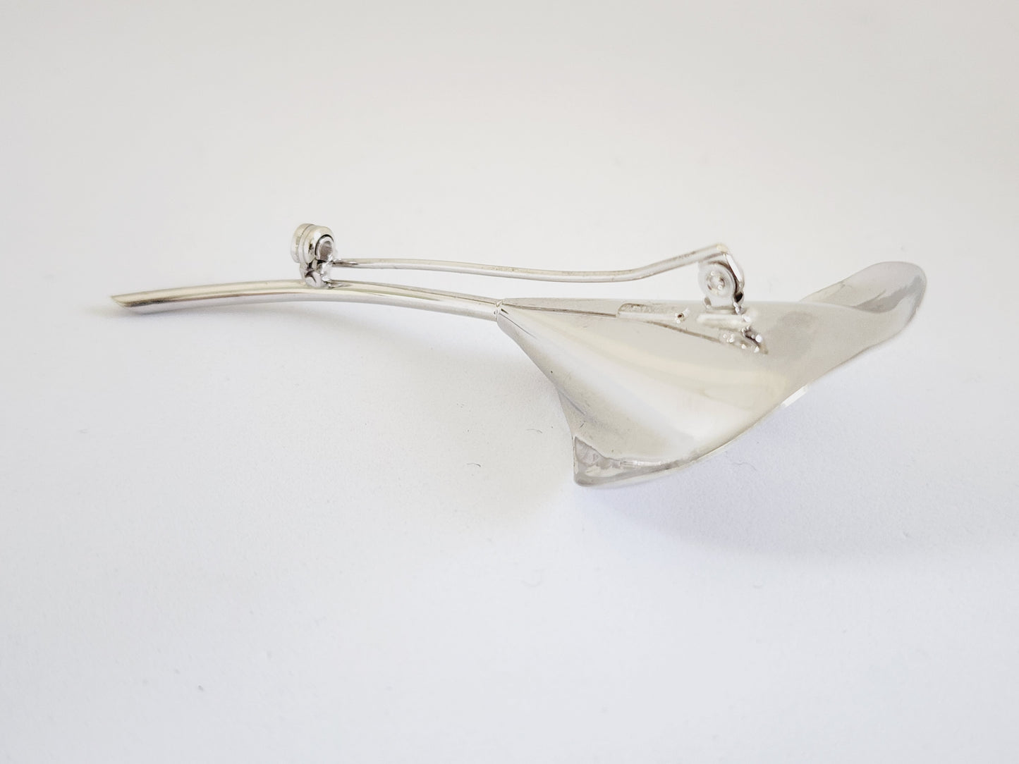 Flower Blossom Brooch Pin – 14K White & Rose Gold