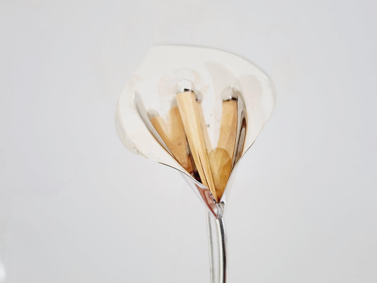 WHOLESALE VALUE, Flower Blossom Brooch Pin White Gold 14 Karat