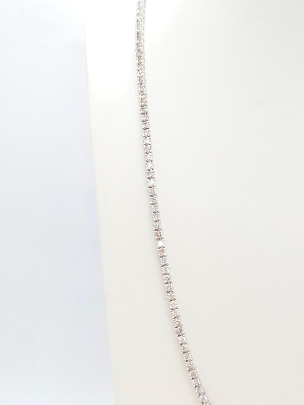 CLEARANCE, 10.87 ct Natural Diamond Tennis Necklace 14k White Gold 22"